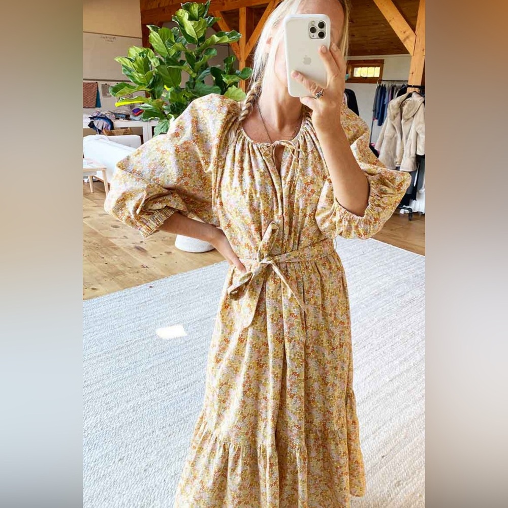 Emerson Fry Floral Puff Sleeve Dress